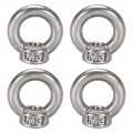 Uxcell Lifting Eye Nut M3 Female Thread 304 Stainless Steel Round Shape For Rope Fitting Pack Of 4