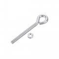 Uxcell M6x60mm Eye Hooks Screws Bolts Kit 10pcs Carbon Steel Hanger Eyelet Screw With Hex Nuts For Metal Hook Wood Terminal