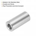 Uxcell 4pcs M10 Round Connector Nuts 304 Stainless Steel Coupling 35mm 1 38 Length Sleeve Rod Bar Stud Nut For Bracket