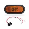 6 Oval Amber Mid-turn Led Trailer Light W Reflector Dot Approved Truck Park Turn Signal Lights Ip67 Waterproof Semi Sealed 