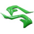 Cycra Powerflow Radiator Shrouds Green For 21-24 Kawasaki Kx250 