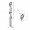 Uxcell Solid Carbide Drill Bits 7mm C2 K20 Tungsten Jobber Straight Shank Drilling Tool For Stainless Steel Aluminum Iron Metal