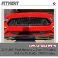 Hecasa Front Lower Grille Compatible With 2018-2021 Ford Mustang 2-door Bumper Grill Hood Black Honeycomb Style