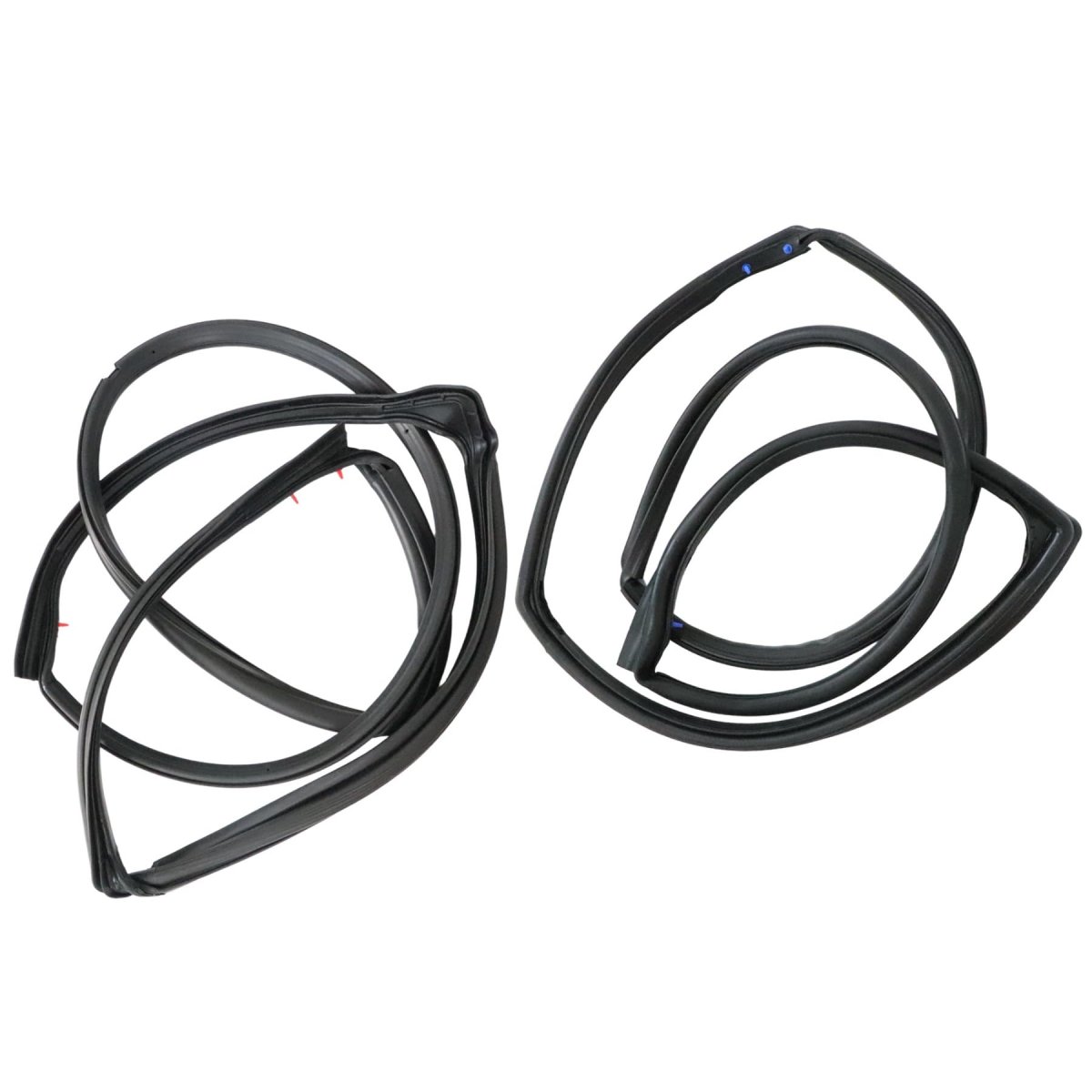 Front Door Weatherstrip Seal Lh And Rh For Jeep Wrangler 2007 2018 2 Piece Set 55395275aw 55395274aw Black