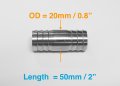 Autobahn88 Stainless Steel Straight Vacuum Hose Joiner Coupler Barb Adaptor Od 20mm 0 8