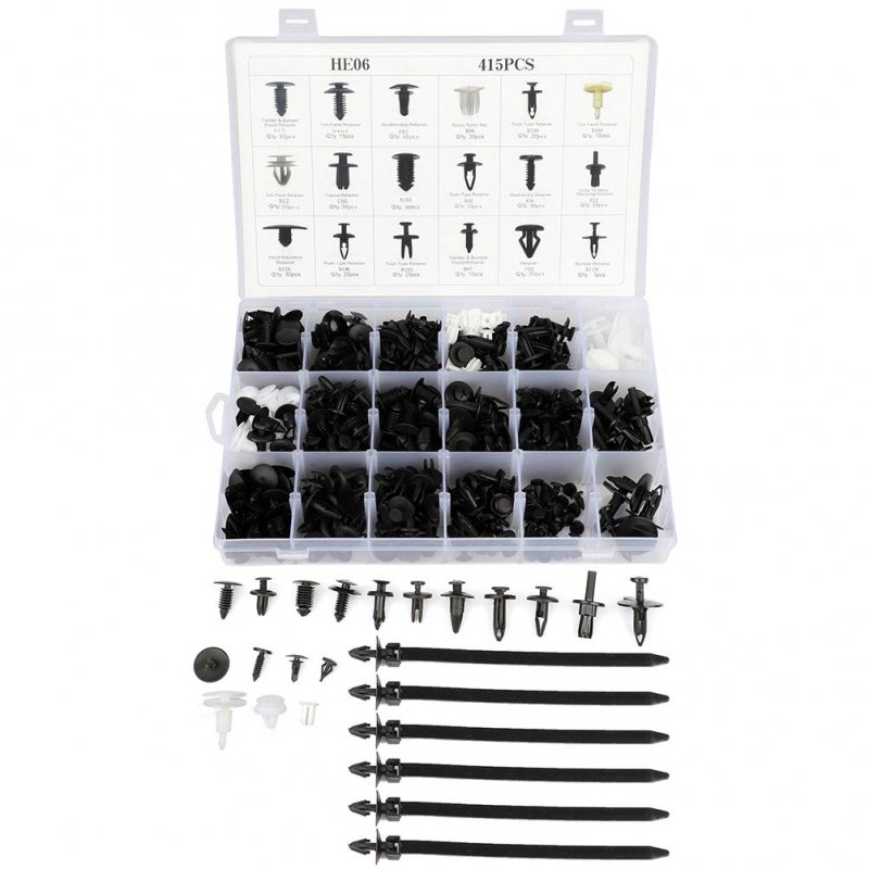 456pcs Nylon Bumper Fasteners Fender Rivet Clips Push Type Car Retainer Kit Fit For Gm Toyota Honda Ford
