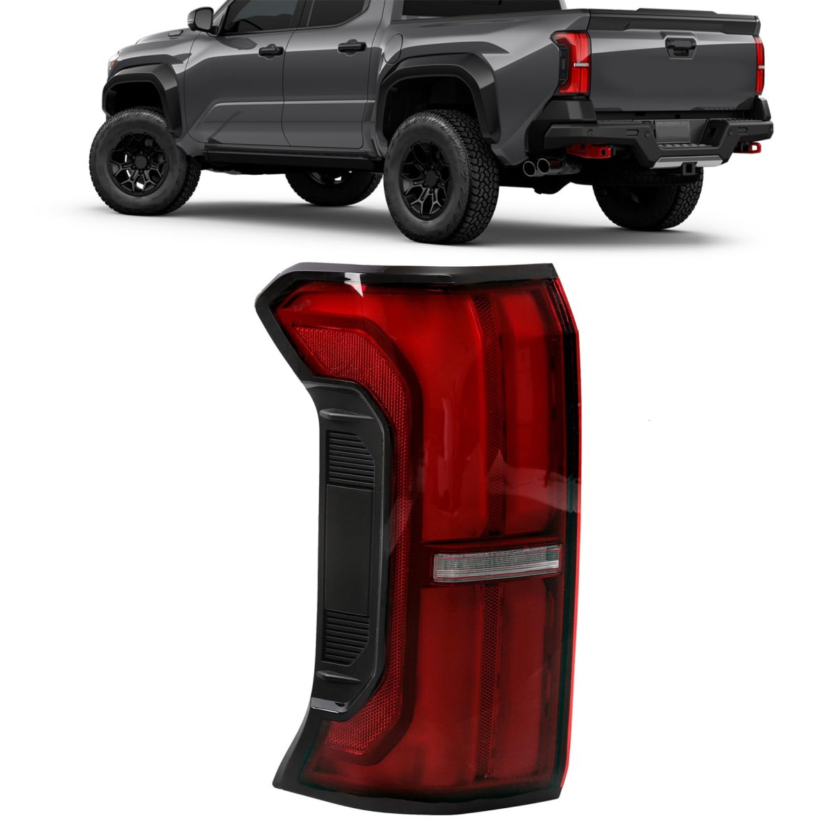 Lh Driver Side With Light Tail Assembly Replacement For Toyota Tacoma Sr Sr5 2024 W O Tailgate Switch 81560-ak010
