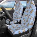 Foruidea Cute Corgis Dog With Hearts Car Seat Covers Set Of 2 Vehicle Protector For Auto Cars Sedan Suv Automotive Interior