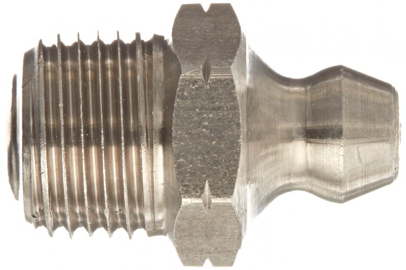 Alemite 19-b Non-corrosive Fitting Straight 1 8 Ptf Material-monel 3 4 Oal 5 16 Shank Length 7 Hex 1