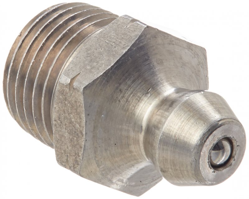 Alemite 19-b Non-corrosive Fitting Straight 1 8 Ptf Material-monel 3 4 Oal 5 16 Shank Length 7 Hex 1
