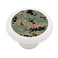 Us Army Camoflage Woodland Marpat Pattern Decorative High Gloss Ceramic Drawer Knob 