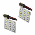 Hqrp 2-pack Ba15s Bayonet Base 9 Leds Smd 5050 Led Bulb Cool White Replacement For 1141 1156 Coachmen Apex Rv Brake Side Marker