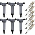 Ocpty 6 Ignition Coils With Iridium Spark Plugs Fits 88921393 Uf-267 90080-19016 For Toyota Lexus Avalon Camry Highlander