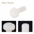 Uxcell M4 X 12mm Nylon Machine Screws Pan Head Slotted Screw Fasteners 40pcs