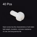 Uxcell M4 X 12mm Nylon Machine Screws Pan Head Slotted Screw Fasteners 40pcs