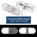 Hqrp 2-pack Rv Led Ceiling Double Dome 12v-24v 560 Lumen Interior Indoor Lights Replacement Trailer Camper Boat Marine