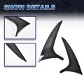 Rear Window Spoiler Splitter Side Wing Trim For 2018 2021 Bmw X4 G02 Carbon Fiber Style Black Abs Plastic Self Adhesive Pair
