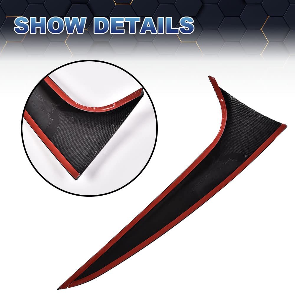 Rear Window Spoiler Splitter Side Wing Trim For 2018 2021 Bmw X4 G02 Carbon Fiber Style Black Abs Plastic Self Adhesive Pair