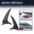 Rear Window Spoiler Splitter Side Wing Trim For 2018 2021 Bmw X4 G02 Carbon Fiber Style Black Abs Plastic Self Adhesive Pair