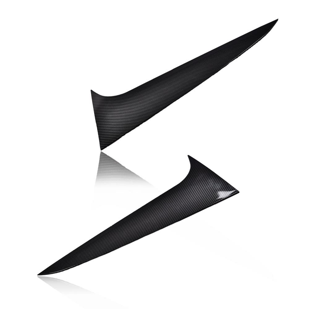 Rear Window Spoiler Splitter Side Wing Trim For 2018 2021 Bmw X4 G02 Carbon Fiber Style Black Abs Plastic Self Adhesive Pair