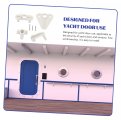 Ukcoco 2 Sets Yacht Door Latch Pontoon Boat Latches Safety Lock Professional Wear Resistant Buckle Hatch Part Major White
