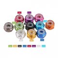 Dkeke 50pcs M3 M4 M5 M6 Silver Black Deepblue Lightblue Gold Red Purple Green Anodized Colourful Aluminum Flange Nylon Insert