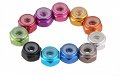 Dkeke 50pcs M3 M4 M5 M6 Silver Black Deepblue Lightblue Gold Red Purple Green Anodized Colourful Aluminum Flange Nylon Insert