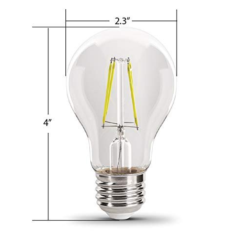 Feit Electric A19 To Led Filament 25w Equivalent Dimmable Clear Glass Light Bulb Orange