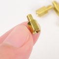 Sourcingmap 10 Pieces 6 4mm M3 Standoff Spacers Male Female Hex Brass Spacer Screw Nut Threaded 