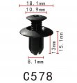 Autobahn88 Push-type Clip Compatible With Mazda Ford Oem 09251833 M45556143 W705845s300 Pack Of 20