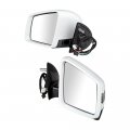 Astra Depot Driver Passenger White Side Mirrors Glass Turn Signal Floor Light Compatible For 2005-2011 Mercedes W164 Ml350