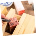 Uonlytech 2pcs Engraving Toy Accessories Tool Fixing Vise Wooden Carving Clamp Crafts Chapter Block Bed Accessory Stamp Kit