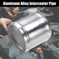 X Autohaux Od 3 76mm Length 25 80mm Aluminum Alloy Tube Intercooler Pipe Straight Air Intake With 4 Clamps Silver Tone For Car