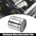 Od 3 76mm Length 25 80mm Aluminum Alloy Tube Intercooler Pipe Straight Air Intake With 4 Clamps Silver Tone For Car