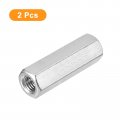 Uxcell M10 X 1 5-pitch 55mm Length Coupling Nuts 2pcs 304 Stainless Steel Metric Hex Rod