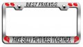 Best Friends Take Silly Pictures Together Bestfriends Chrome Metal License Plate Frame Tag Holder L39 