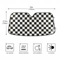 Yigee Black And White Checkered Pattern Car Windshield Sun Shade Blocks Uv Rays Visor Protector Sunshade To Keep Your Vehicle