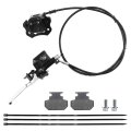 Pro Bat Left Hydraulic Disc Brake System Atv Master Cylinder Caliper Assembly With Pads For 50cc 70cc 90cc 110cc 125cc 4 