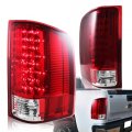 Eparts Red Clear Lens Led Tail Brake Stop Light Replacement Driver Passenger Lamps Assembly Fit For 2007-2013 Chevy Silverado 