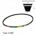 Uxcell A980 V-belts 980mm Inner Girth 13mm Top Width 8mm Thickness A-section Rubber Drive Transmission Belt