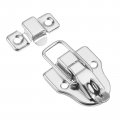 Uxcell 6pcs Duck-billed Toggle Hasp Latch With Padlock Hole Metal Box Chest Screws For Jewelry Wooden Case Decorative Silver