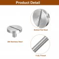 Uxcell M2 5x4mm Slotted Round Large Flat Head Screws 10pcs 304 Stainless Steel Decoration