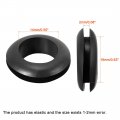 Uxcell Wire Protector Oil Resistant Armature Rubber Grommet 14mm Inner Dia 100pcs Black