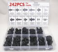 Werfamily 242pcs Bumper Grille Sideskirt Undertray Plastic Trim Panel Clips For Honda