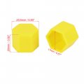X Autohaux 20pcs 17mm Universal Yellow Silicone Car Wheel Nut Lug Hub Screw Rim Bolt Covers Dust Protection Tyres Caps