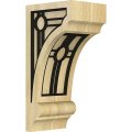 Ekena Millwork Corw03x04x08dipoblma Diane Recessed W Ironcraft Portland Inlay Wood Corbels 3 1 W X 4 D 8 H Maple 