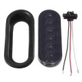 Partsam 6 Inch Oval Red Led Trailer Tail Lights Smoked Sealed Grommet Mount Stop Turn Brake Marker For Truck Rv And Plugs