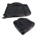 2pcs Black Artificial Leather Seat Cover Front Driver Side Bottom And Top Lean Back Replacement For 2007-2012 
