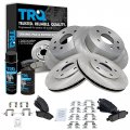 Trq Front Rear Ceramic Disc Brake Pads Rotor Kit With Fluids For 2013-2019 Nissan Sentra S Sl Sr Sv New 
