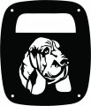 Jeeptails Bloodhound Dog Tail Lamp Light Covers Compatiable With Jeep Wrangler Yj And Tj Black Set Of 2 